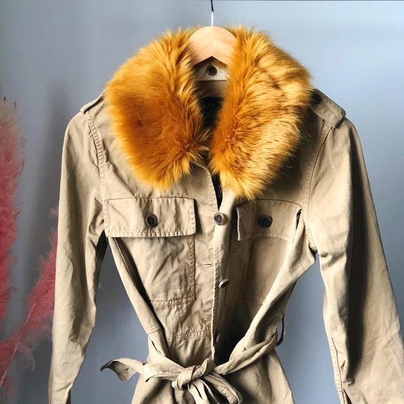 J. Crew Fall Jacket with Faux Fur Collar - Picture 1 of 7